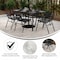 Flash Furniture Lila 7pc Patio Dining St w/60in. Tempered Glss Patio Tbl w/Umbrella Hole and 6 Blk Trpl Slat Chairs TLH-94B-017CBK-GG - alternate 6